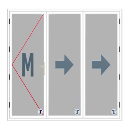 Aluminium Bi-folding Door 3-1-2